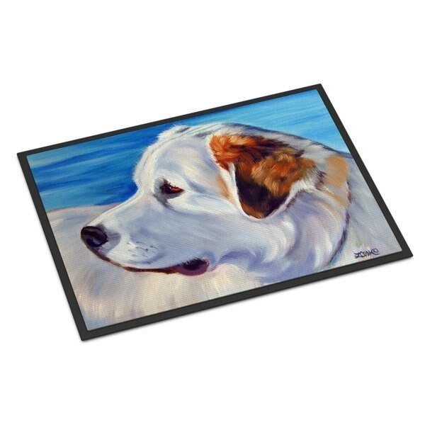 24 x 36 in. Great Pyrenees at the Beach Indoor or Outdoor Mat, Carolines Treasures, Mfr#: 7417JMAT